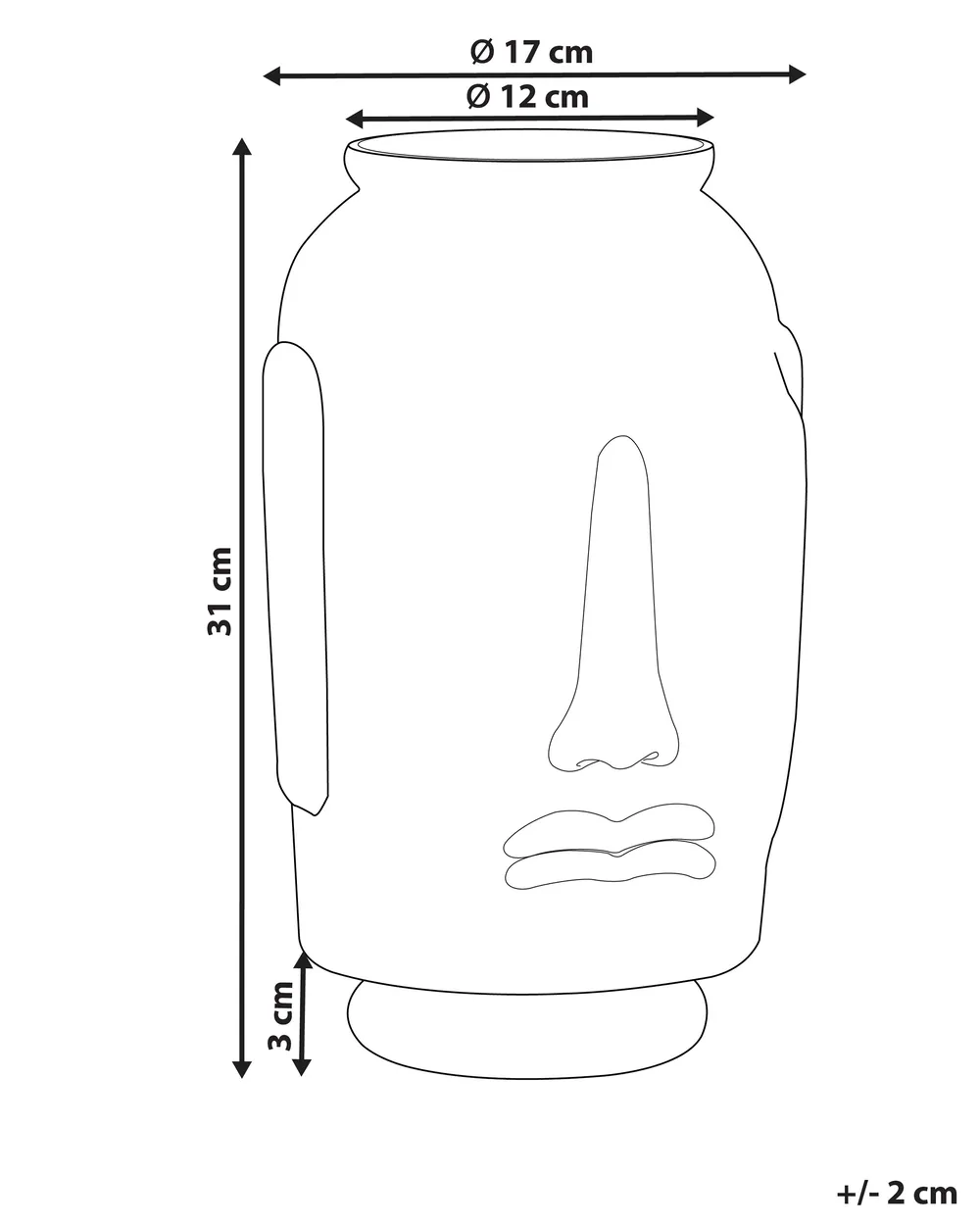 Dekovase SAMBAR 31 cm Glas Blau_823724