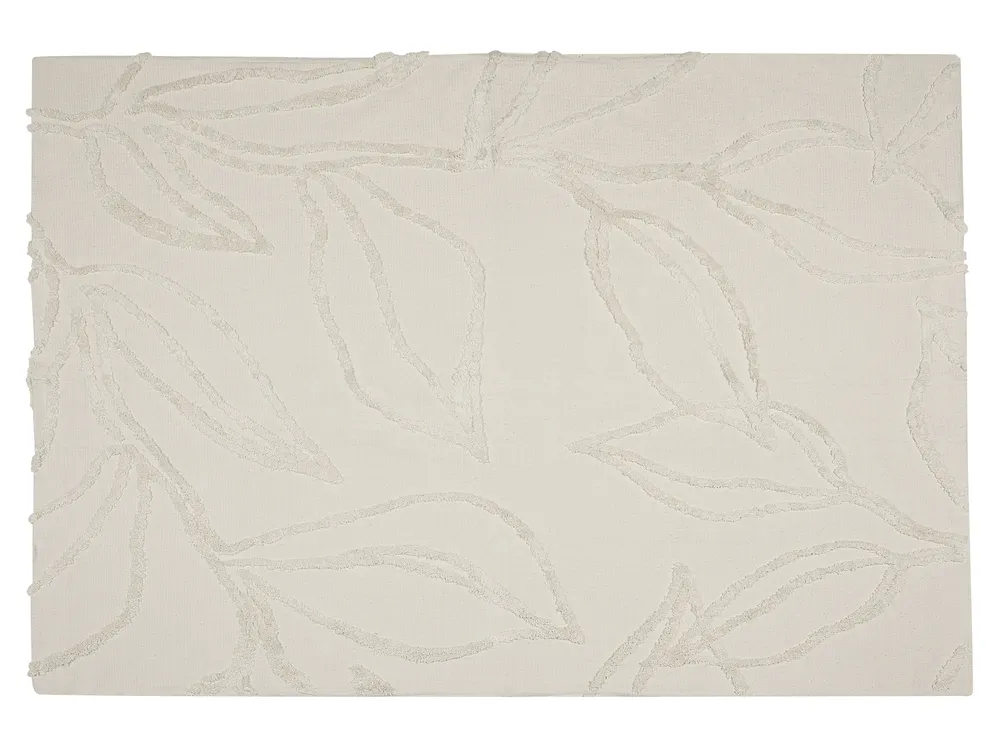 Blanket ACACIA Cotton 130 x 160 cm Beige_820975