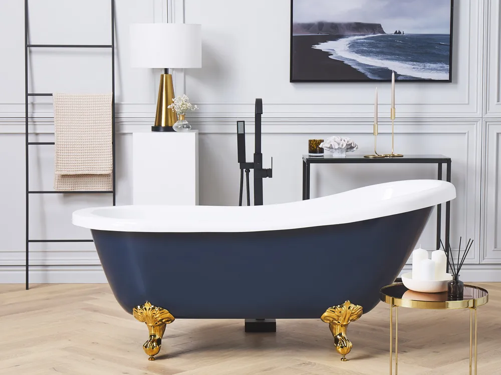 Freistehende Badewanne CAYMAN 170 x 76 cm Blau