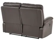 Sofa Set manuell verstellbar 6-Sitzer BERGEN Kunstleder Braun_681650
