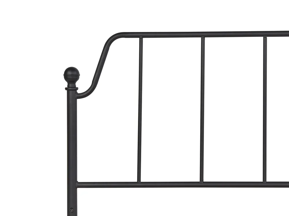 Bett mit Lattenrost Metall MAURESSAC 180 x 200 cm Schwarz_902707