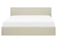 Bett mit Stauraum ORBEY Stoff Hellbeige 160 x 200 cm_728138