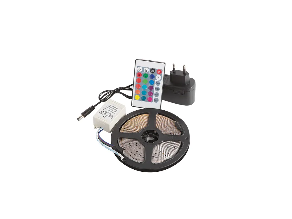 Bett mit LED MIALET 140 x 200 cm Dunkelbraun_748446
