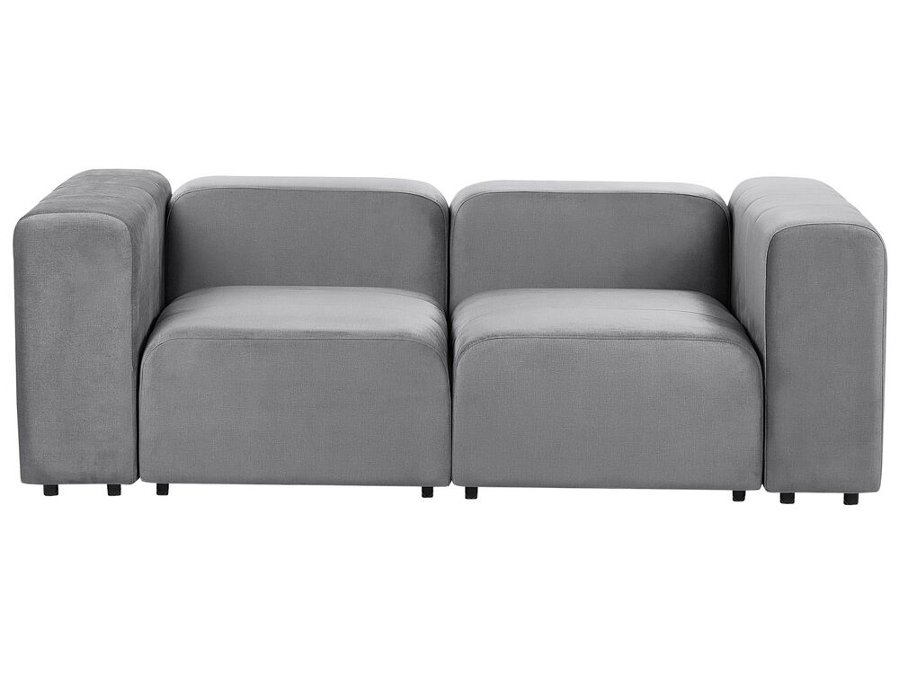 Modulaire bank 2-zits FALSTERBO Fluweel Grijs