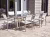 Garden Dining Table GROSSETO 220 cm 100 cm Granite Polished Grey