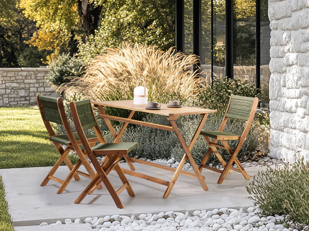 Gartentisch PROSSEDI 120 cm 60 cm Akazienholz Braun