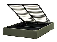 Ottoman Bed without Headboard DINAN Boucle Dark Green 120 x 200 cm (EU Small Double)_1188250