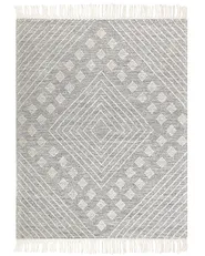Teppich SAVUR Grau 160 x 230 cm Wolle_862379