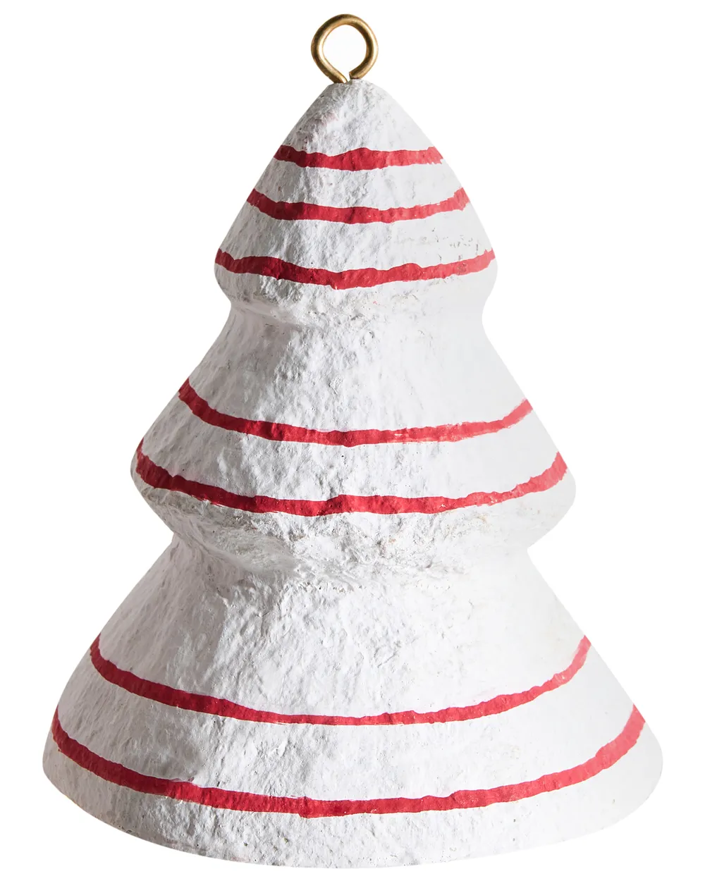 Weihnachtsbaumschmuck 12er Set GIDEALVEN Pappmaché Rot / Weiß_1030532