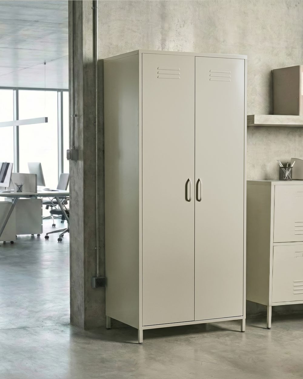 Büroschrank VARNA Metall Hellbeige