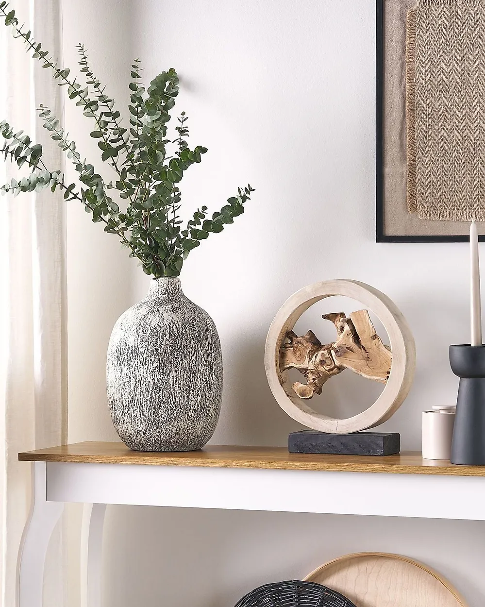 Blumenvase VIGO 36 cm Keramik Grau_1179788