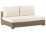 Lounge Set mit Tisch 4-Sitzer VARALLO modular Rattan Grau linksseitig_954927
