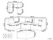 Modul Ecksofa 4-Sitzer LEMVIG mit Ottomane Cord Grün rechtsseitig_875857