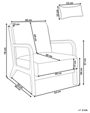 Sessel SKOVDE Webpelz Hellbeige_1018531