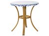 Outdoor Bistrotisch RIFREDDO 70 cm 70 cm Sicherheitsglas Blau