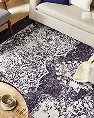 Teppich AKARSU Violett 140 x 200 cm Viskose_1178633