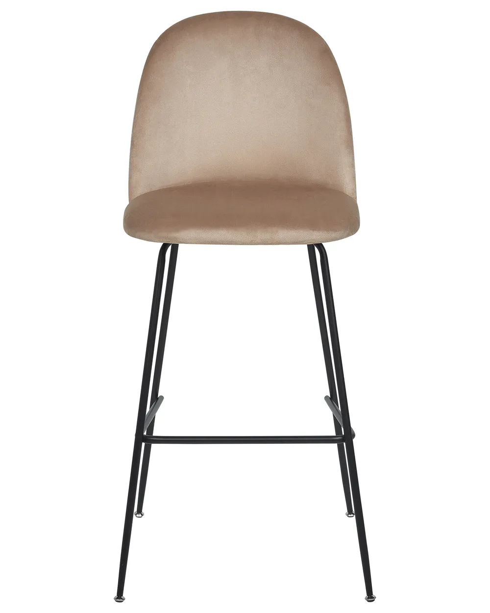 Set of 2 Bar Chairs ARCOLA Velvet Taupe_902384