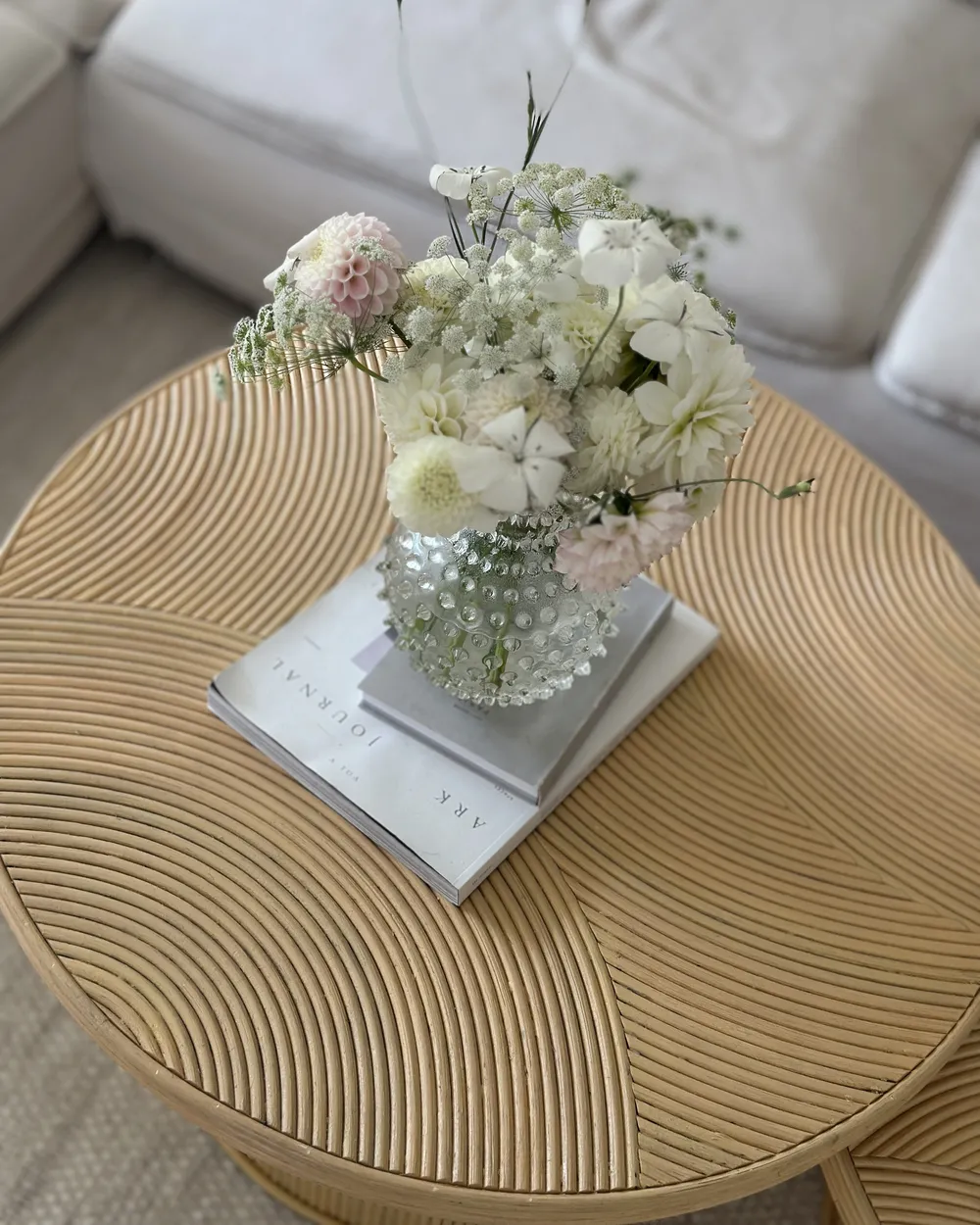 Set of 2 Coffee Tables ILIOS Rattan Natural_942830