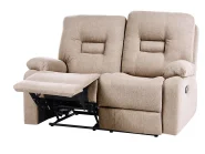 Manual Recliner Living Room Set 6 Seater BERGEN Fabric Beige_1064896