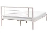 Bett mit Lattenrost Metall CUSSET 140 x 200 cm Hellbeige_1162074
