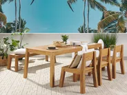 Gartenmöbel Set 6-Sitzer LIVORNO Akazienholz Braun_796753