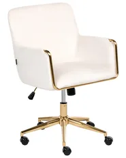 Desk Chair ALTONA Velvet Off-White_998553