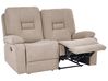 Sofa manuell verstellbar 2-Sitzer BERGEN Stoff Taupe
