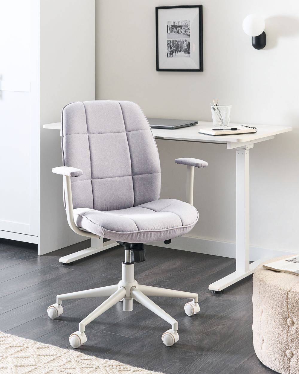 Chaise de bureau CARLTON Tissu Gris