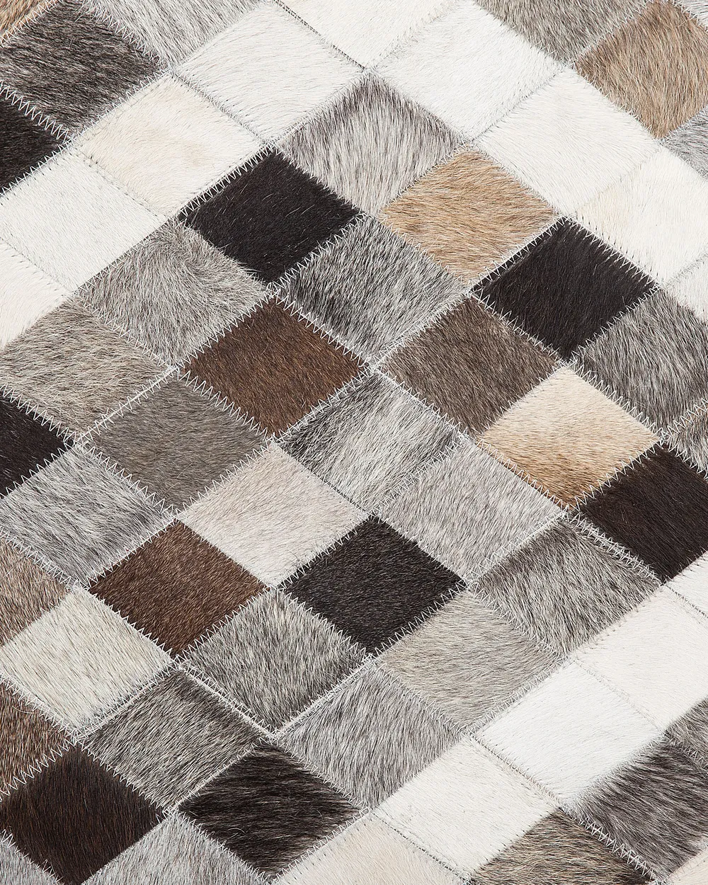 Rug AKDERE Grey 140 x 200 cm Leather_751599