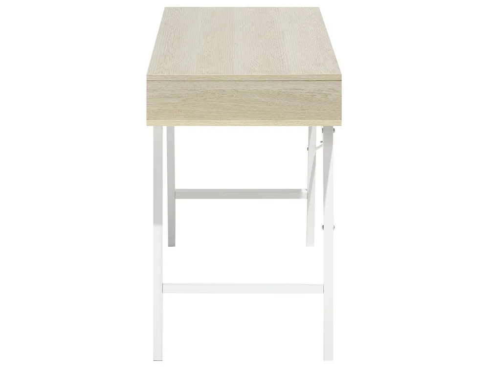 Home Office Desk CLARITA 120 cm 48 cm with Drawers Light Brown_710802