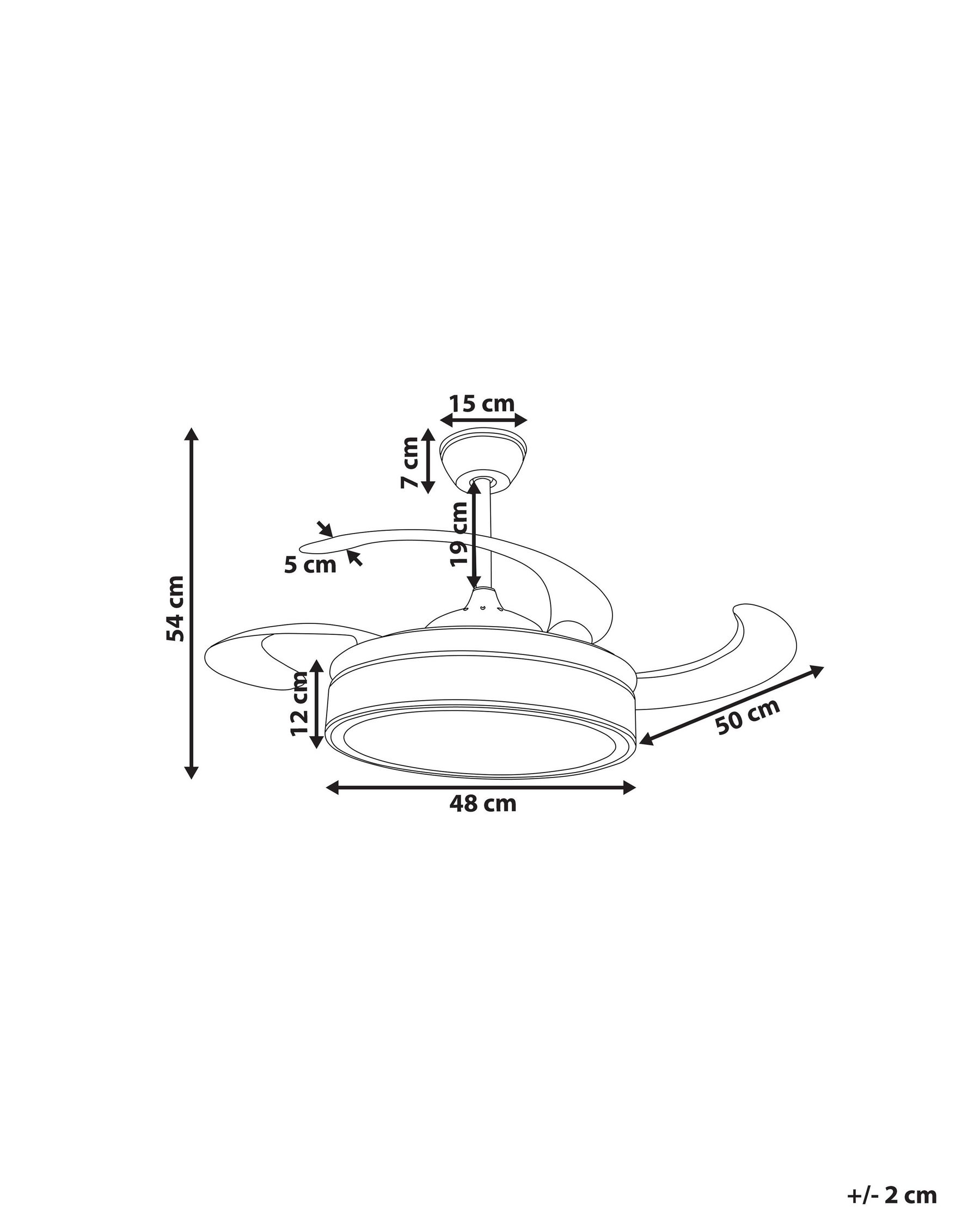 Ceiling Fan with Light FREMONT with Remote LED White_862436