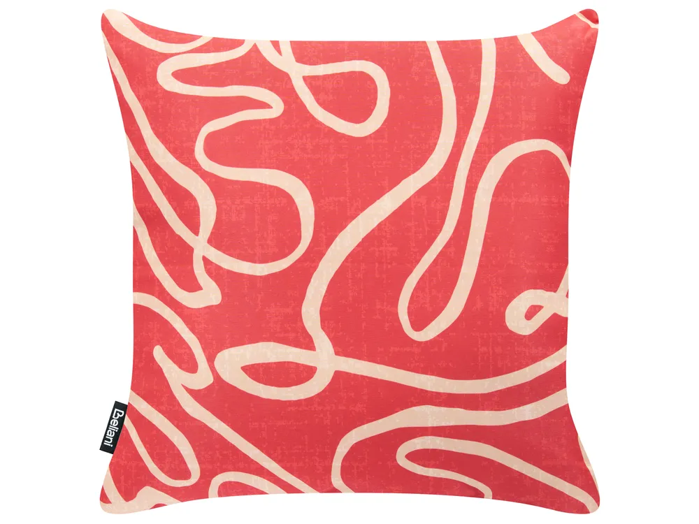 Set of 2 Outdoor Cushions KERRIA Abstract Pattern 45 x 45 cm Red_1135641