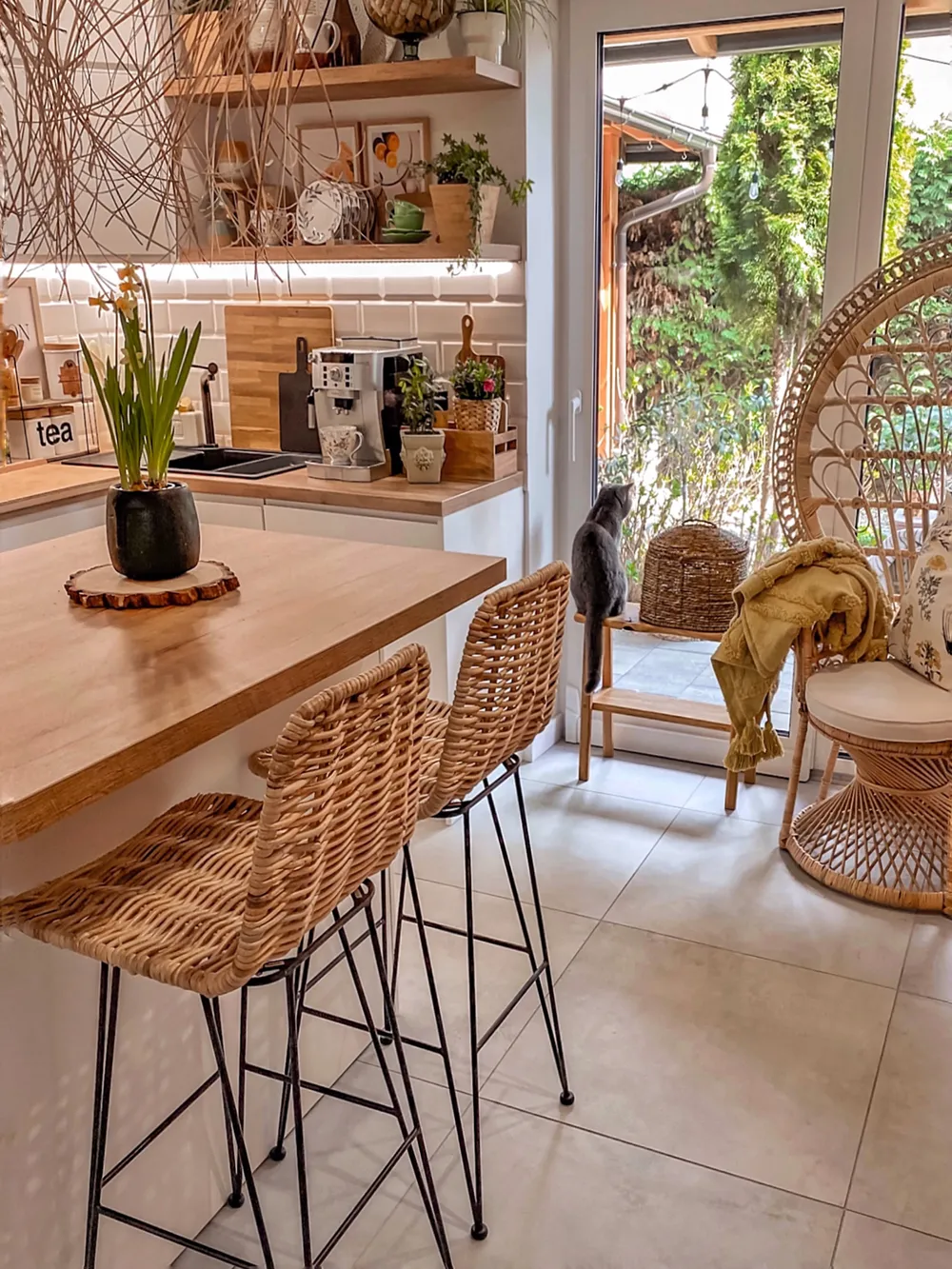 Pfauenstuhl EMMANUELLE Rattan Naturfarben_822790