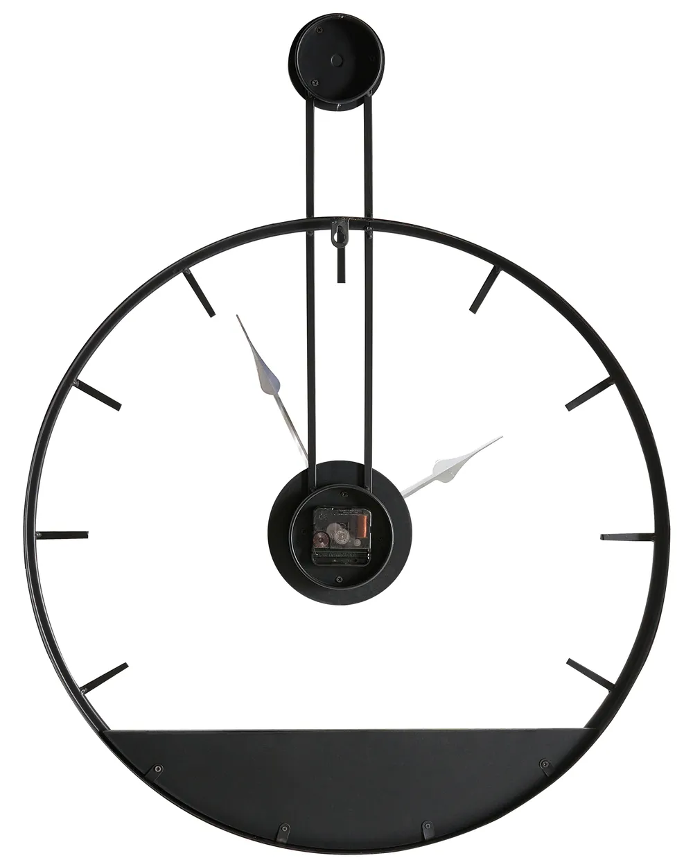 Wanduhr TAUGON 60 cm Metall Schwarz_1019689