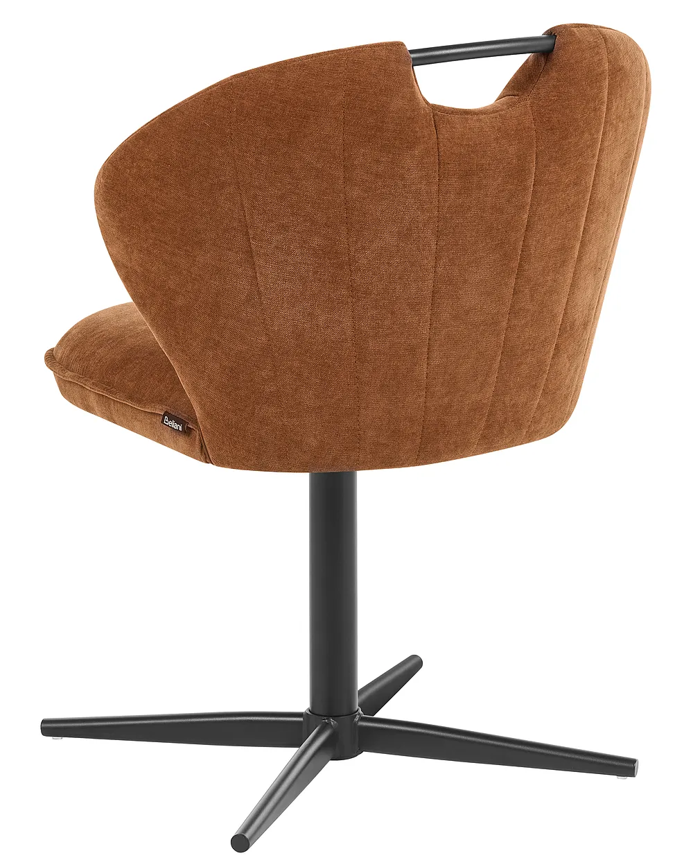 Set of 2 Chairs Swivel WORCESTER Chenille Golden Brown_1161672
