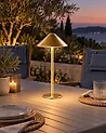 Wireless LED Table Lamp MODJO with Dimmer Metal Gold