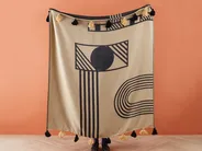 Blanket THAPREK Fabric 130 x 170 cm Beige_868835