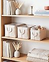 Set of 3 Baskets DARQAB Cotton Taupe