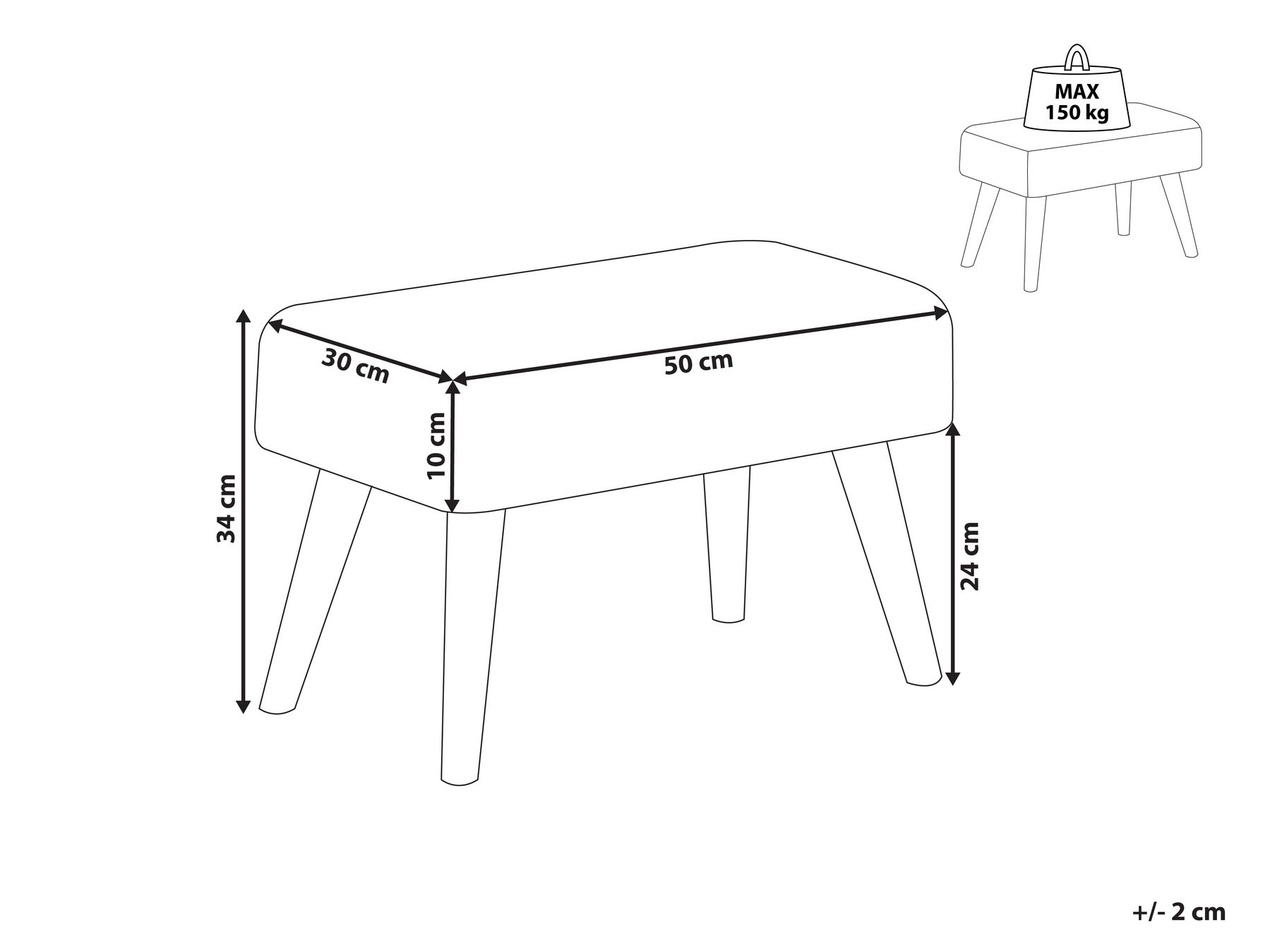 Hocker TAKOMA II Stoff Gelb_924348