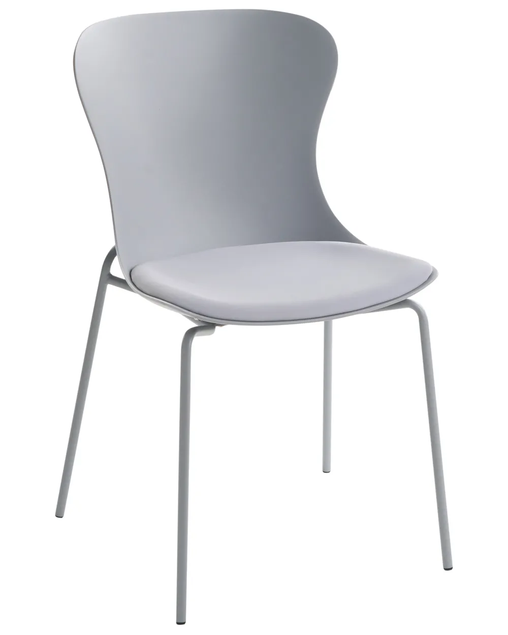 Set of 2 Dining Chairs PITSBURG  Grey_1076803