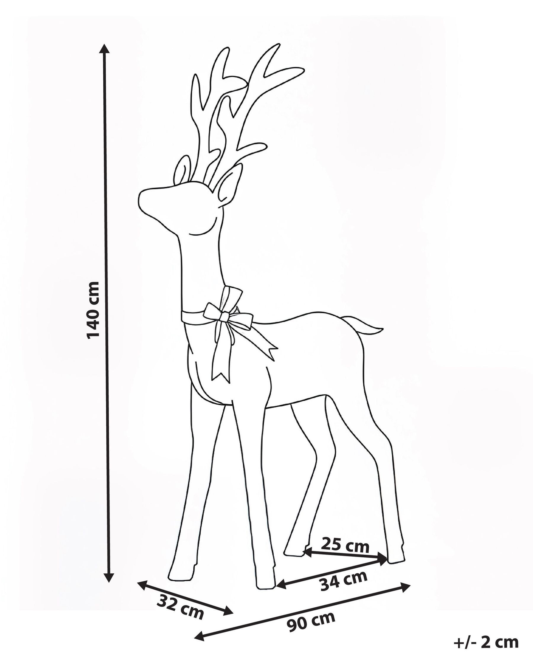 Outdoor Decoration LED MALAREN 140 cm Reindeer White_1018867