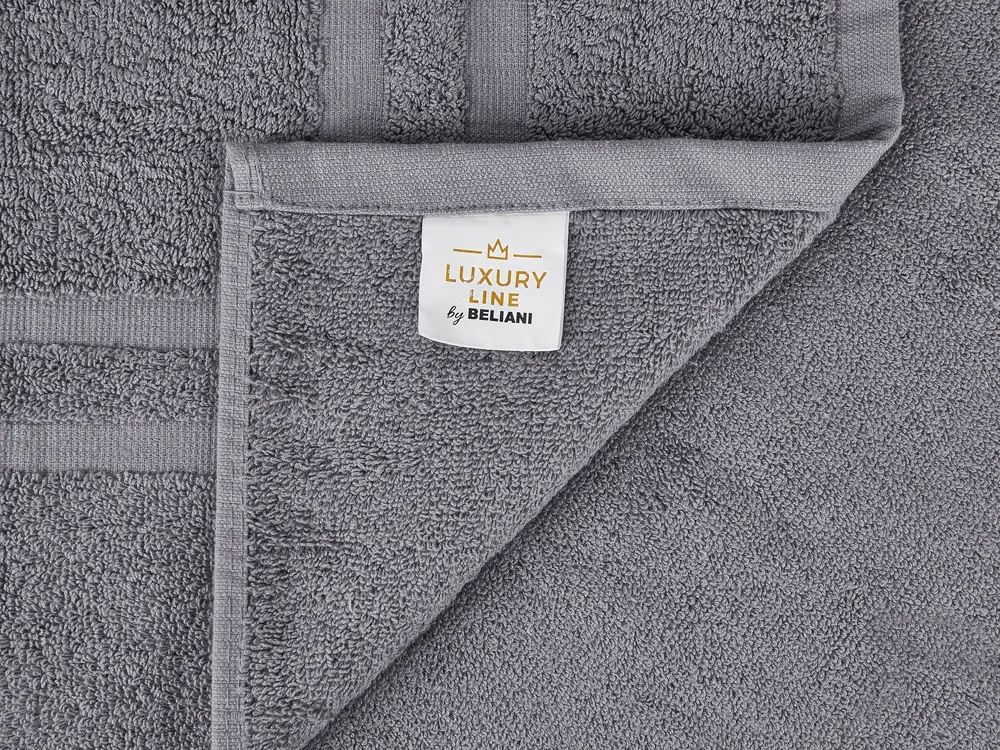 Set of 11 Towels AREORA Cotton Light Grey_794036