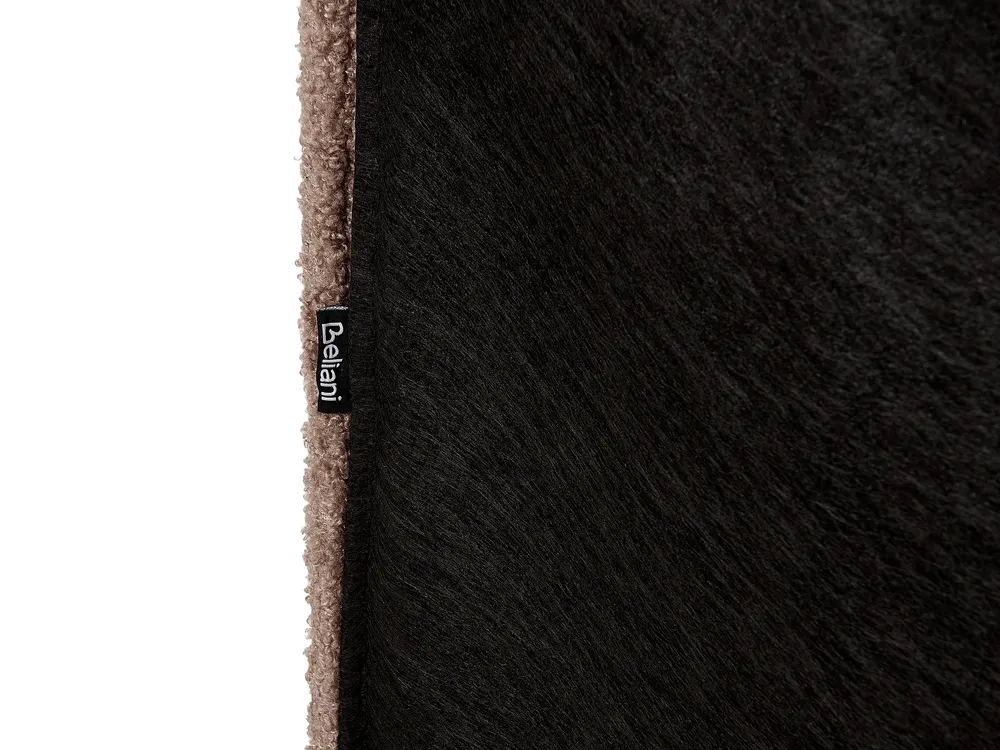 Bed Boucle VALOGNES 160 x 200 cm (EU King Size) Brown_937201