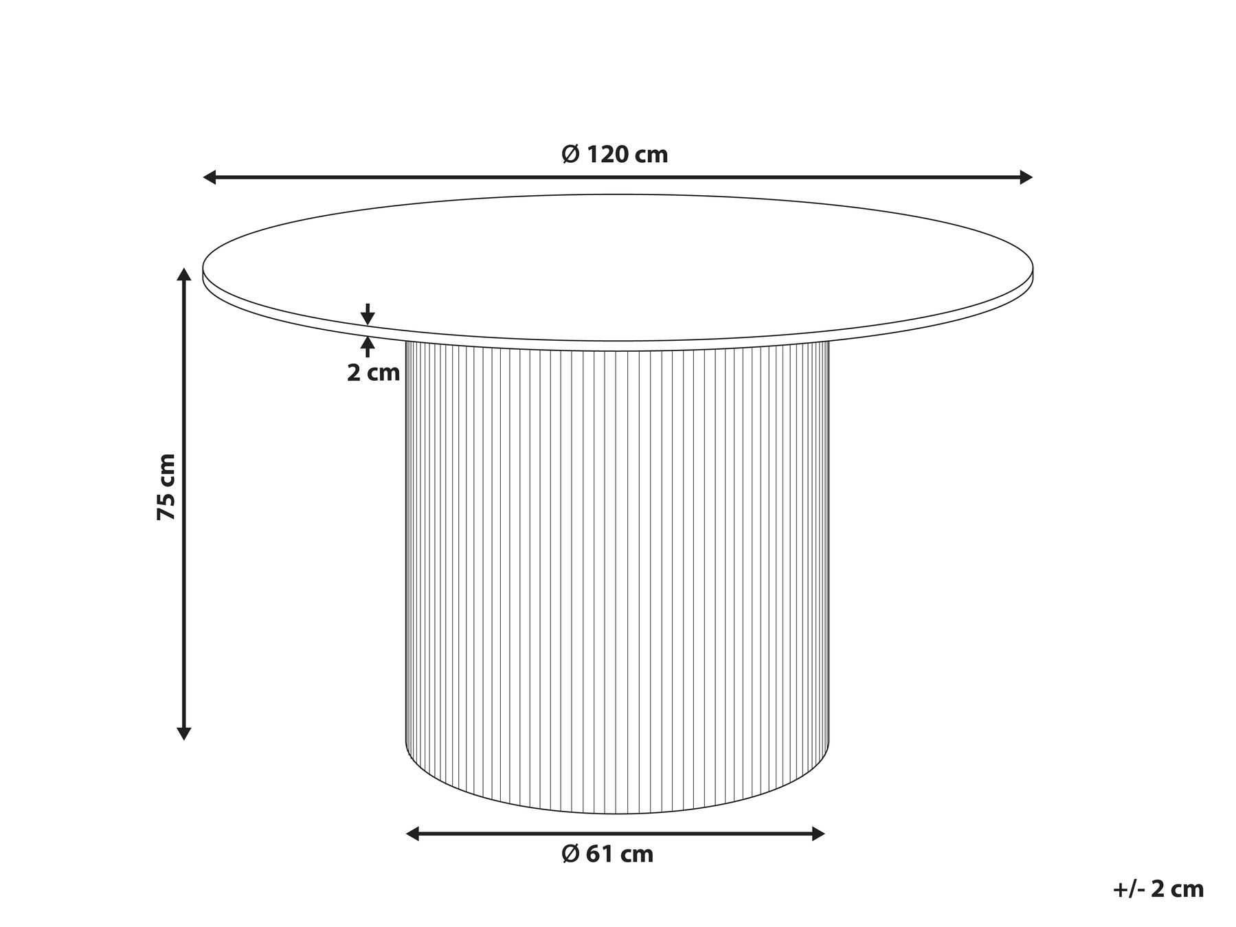 Esstisch ALBINA Weißer Marmor 120 cm 120 cm_993577