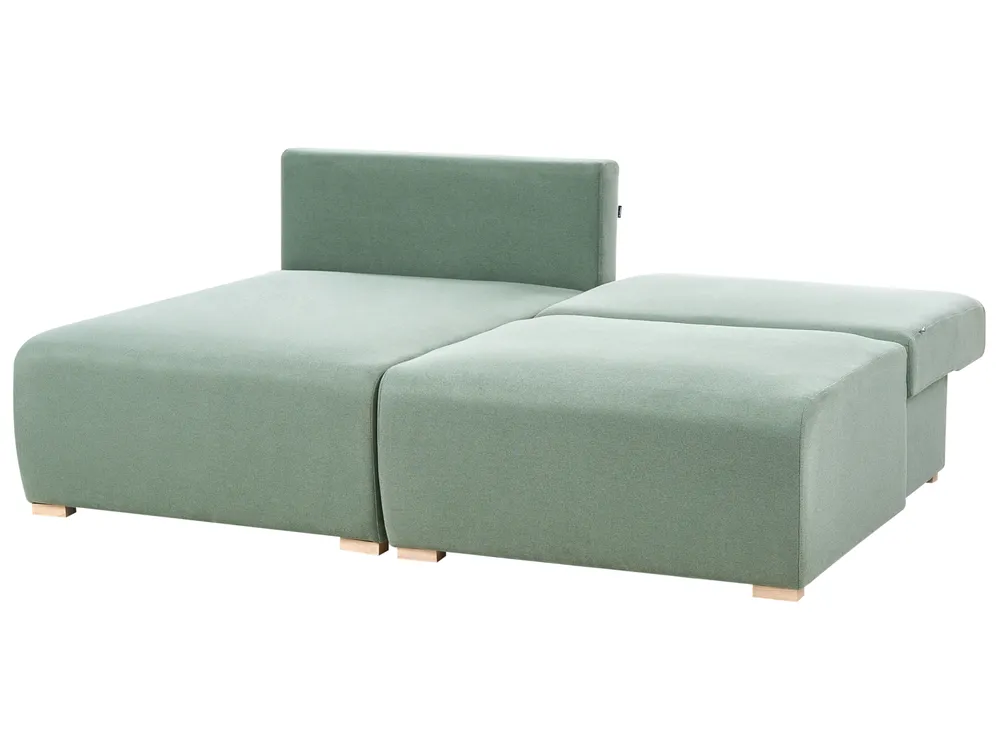 Modular Corner Sofa NERBO Fabric Light Green Right Hand_1035343