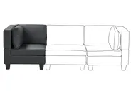 Eckmodul UNSTAD Kunstleder Schwarz_936619