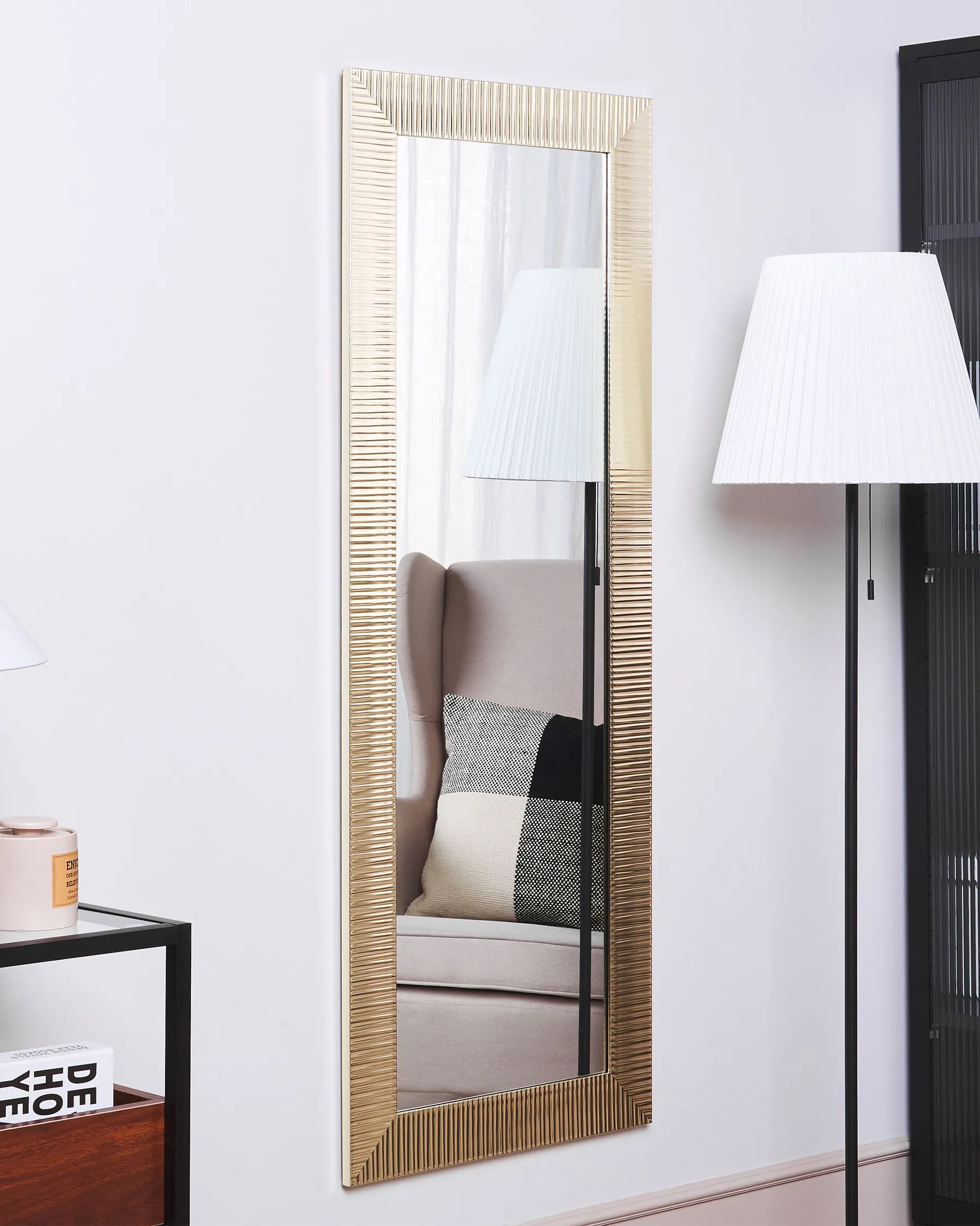 Wandspiegel DRAVEIL 50 cm 130 cm Gold_749532
