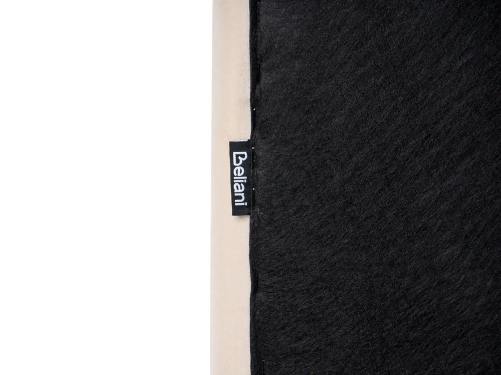Bett mit Stauraum LUNAN Samtstoff Beige 120 x 200 cm_1051364
