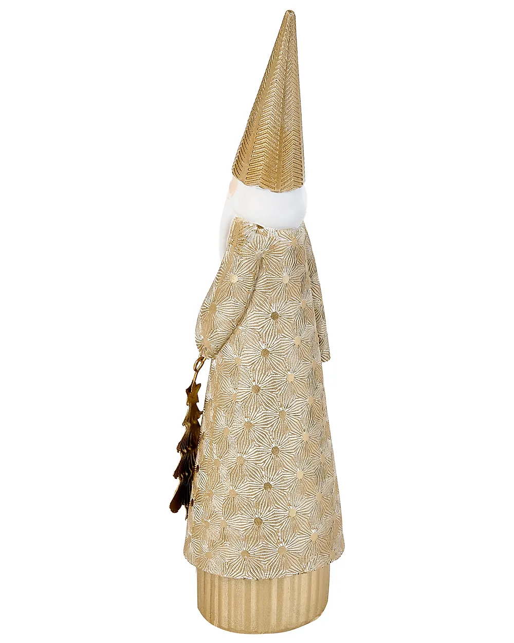 Weihnachtsdekoration 3er Set TENNILA 23/31/32 cm Weihnachtsmann Gold_1175507