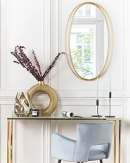 Wall Mirror BESSON 55 cm 90 cm Metal Gold_850806